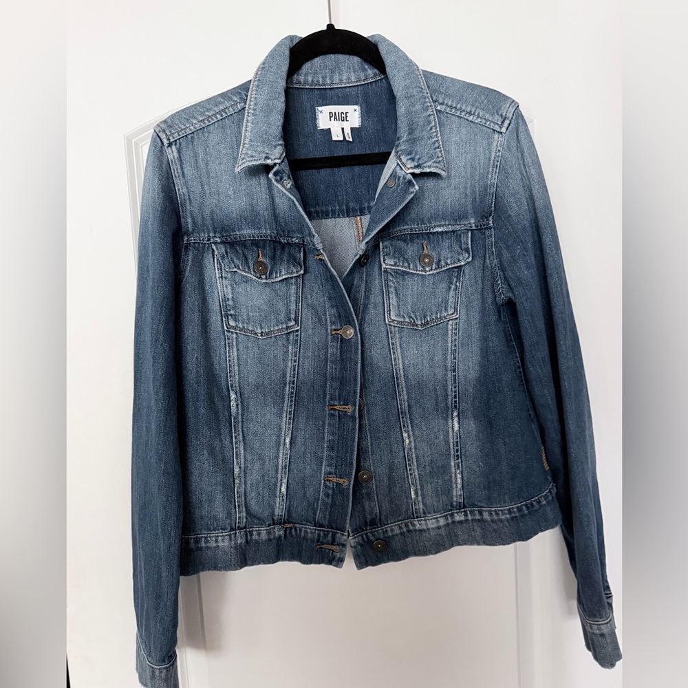 PAIGE Women's Classic Blue Jean Jacket